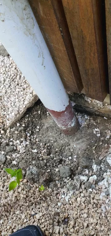 Canalisation pluviale bouchée